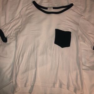 White and black t shirt
